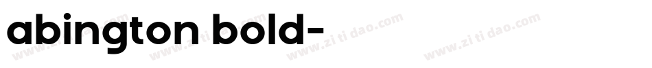 abington bold字体转换